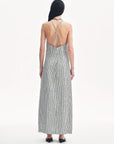 Linen Sequin Embroidery Dress Summer"Galaxy Trace" - variant_title