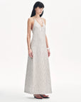 Linen Sequin Embroidery Dress Summer"Galaxy Trace" - variant_title