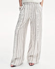 Linen Vertical Stripe Drape Wide Leg Casual Pants"Fashion Tension" - variant_title