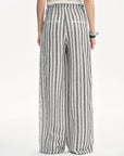 Linen Vertical Stripe Drape Wide Leg Casual Pants"Fashion Tension" - variant_title