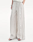 Linen Vertical Stripe Drape Wide Leg Casual Pants"Fashion Tension" - variant_title