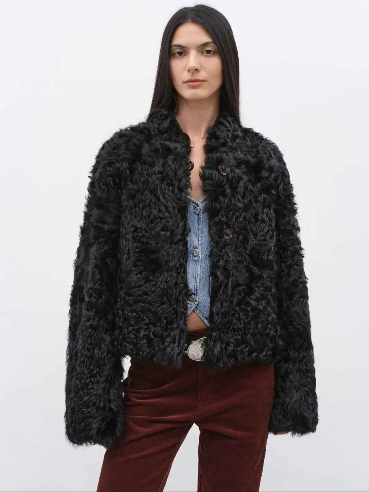 Little Bear New Zealand wool sheepskin coat product image 06