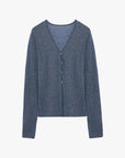 "Long Island Vacation" wool blend V - neck straight shoulder knitted cardigan spring - variant_title