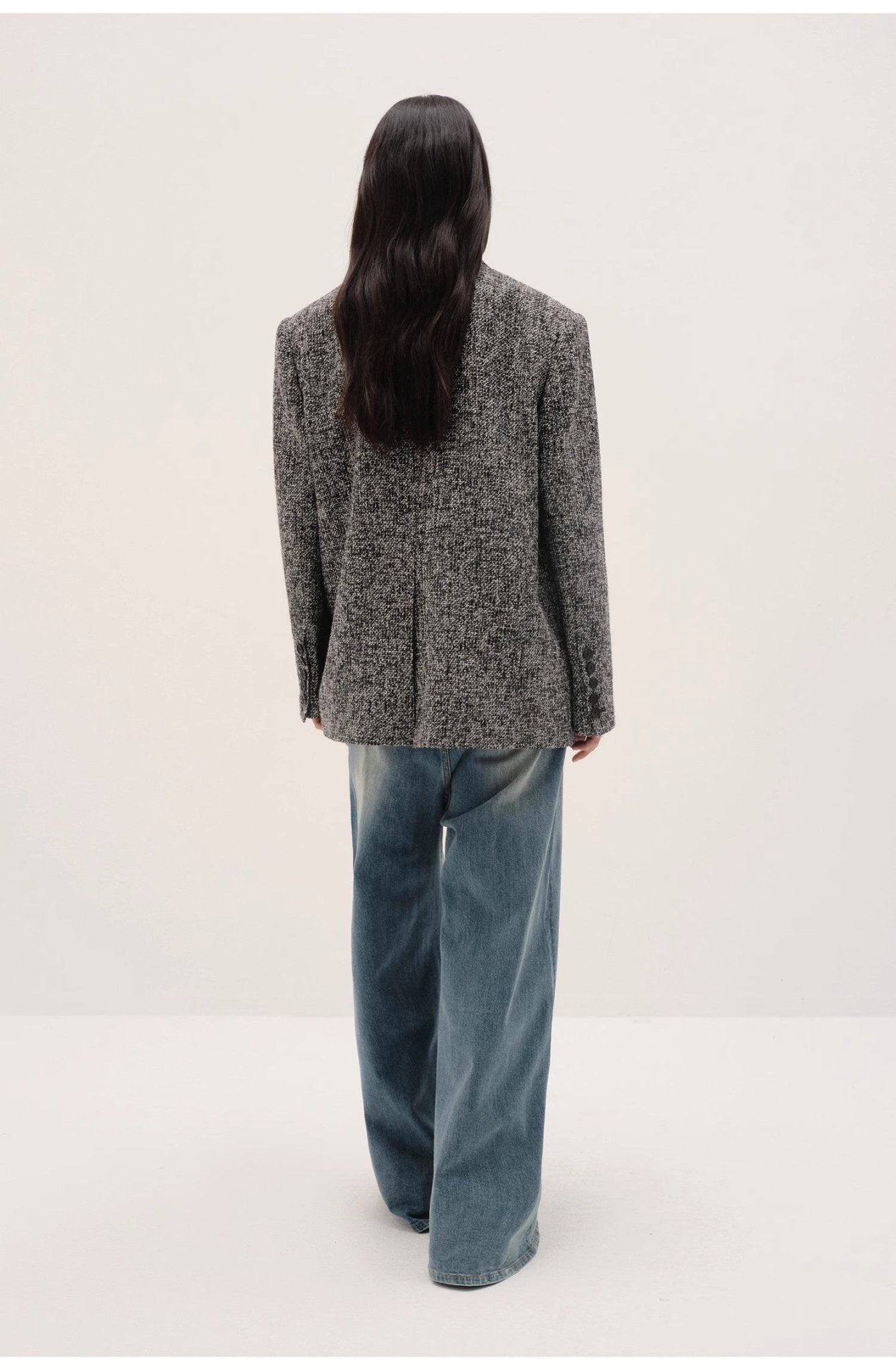 "Long Night Meteor" Limited Edition Italian Imported Yarn Fashionable Chanel Style Tweed Suit Jacket - variant_title