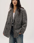 "Long Night Meteor" Limited Edition Italian Imported Yarn Fashionable Chanel Style Tweed Suit Jacket - variant_title