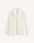 Long Nocturne off-white Saga fox fur coat front product view