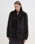 "Long Nocturne" imported fox fur retro short coat for women - variant_title