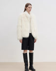 "Long Nocturne" imported fox fur retro short coat for women - variant_title