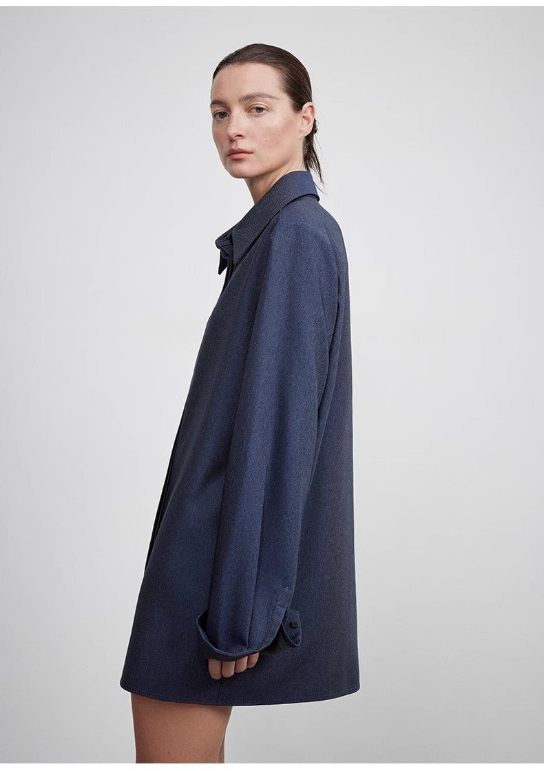 Long shirt with high - end drapey temperament top for women - variant_title