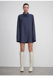 Long shirt with high - end drapey temperament top for women - variant_title