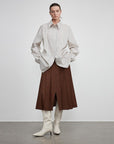 Long shirt with high - end drapey temperament top for women - variant_title