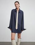 Long shirt with high - end drapey temperament top for women - variant_title