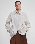 Long shirt with high - end drapey temperament top for women - variant_title
