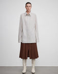 Long shirt with high - end drapey temperament top for women - variant_title