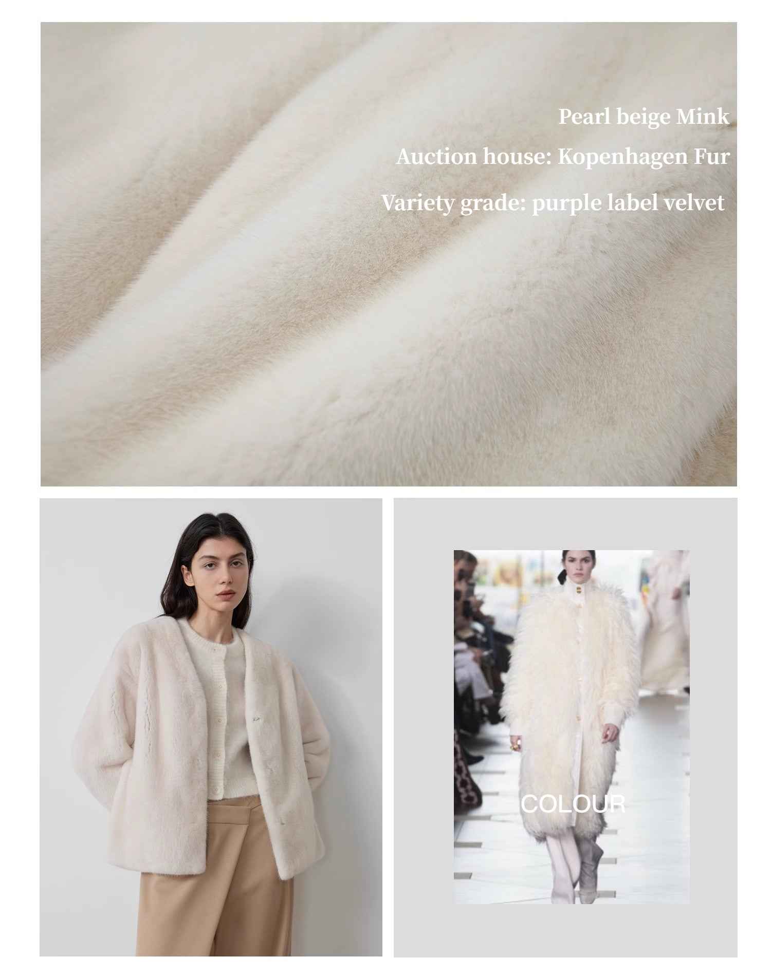 Louvre II Imported Simple Whole Mink Short Coat - variant_title