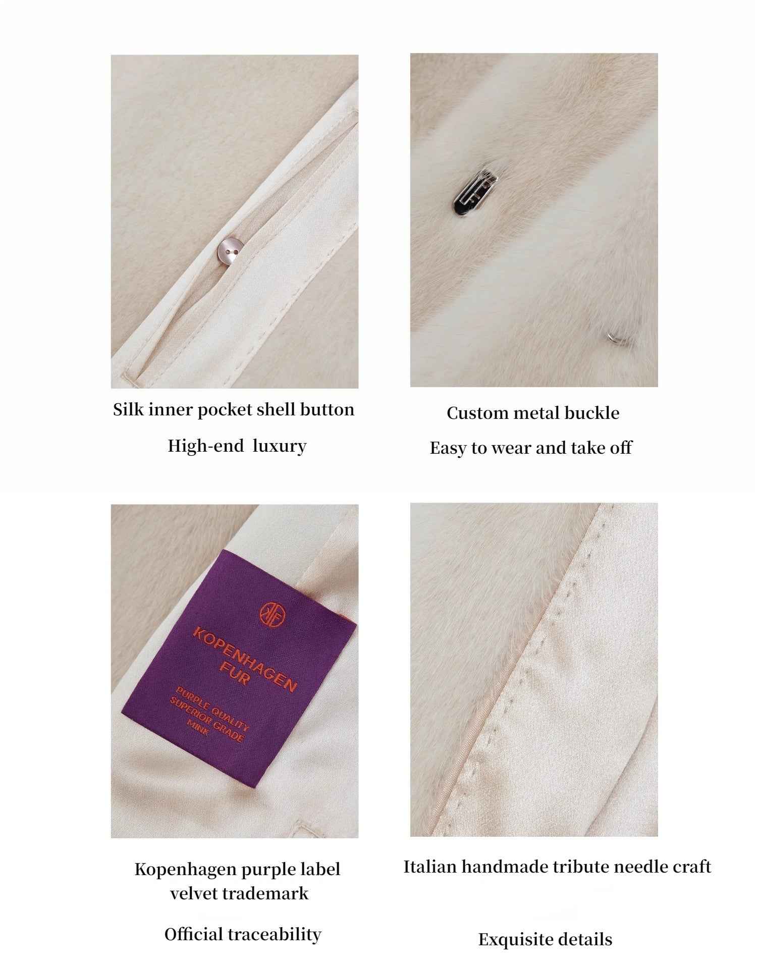 Louvre II Imported Simple Whole Mink Short Coat - variant_title