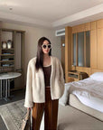 Louvre II Imported Simple Whole Mink Short Coat - variant_title