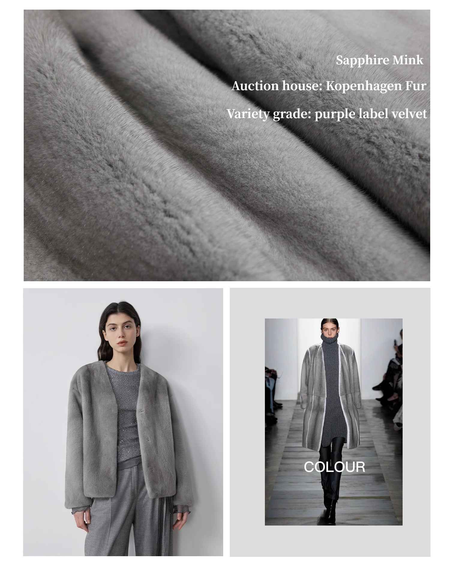 Louvre II Imported Simple Whole Mink Short Coat - variant_title