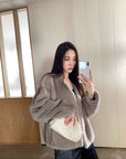 Louvre II Imported Simple Whole Mink Short Coat - variant_title