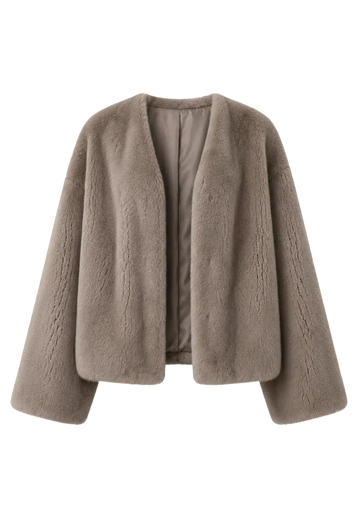 Fireladyfur Louvre Sapphire Natural mink V-neck jacket front cutout