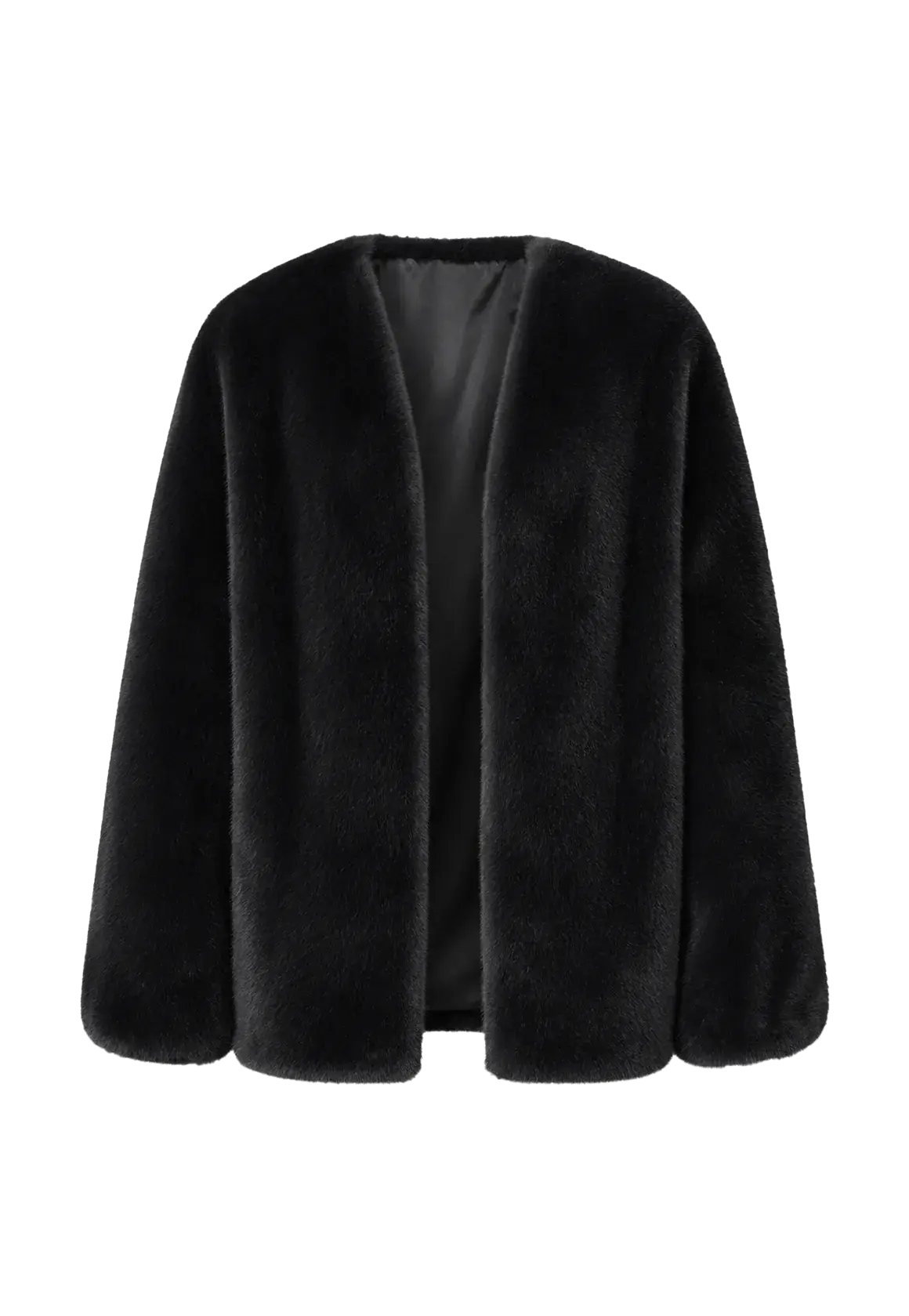 Fireladyfur Louvre Elf Gray mink V-neck jacket front cutout