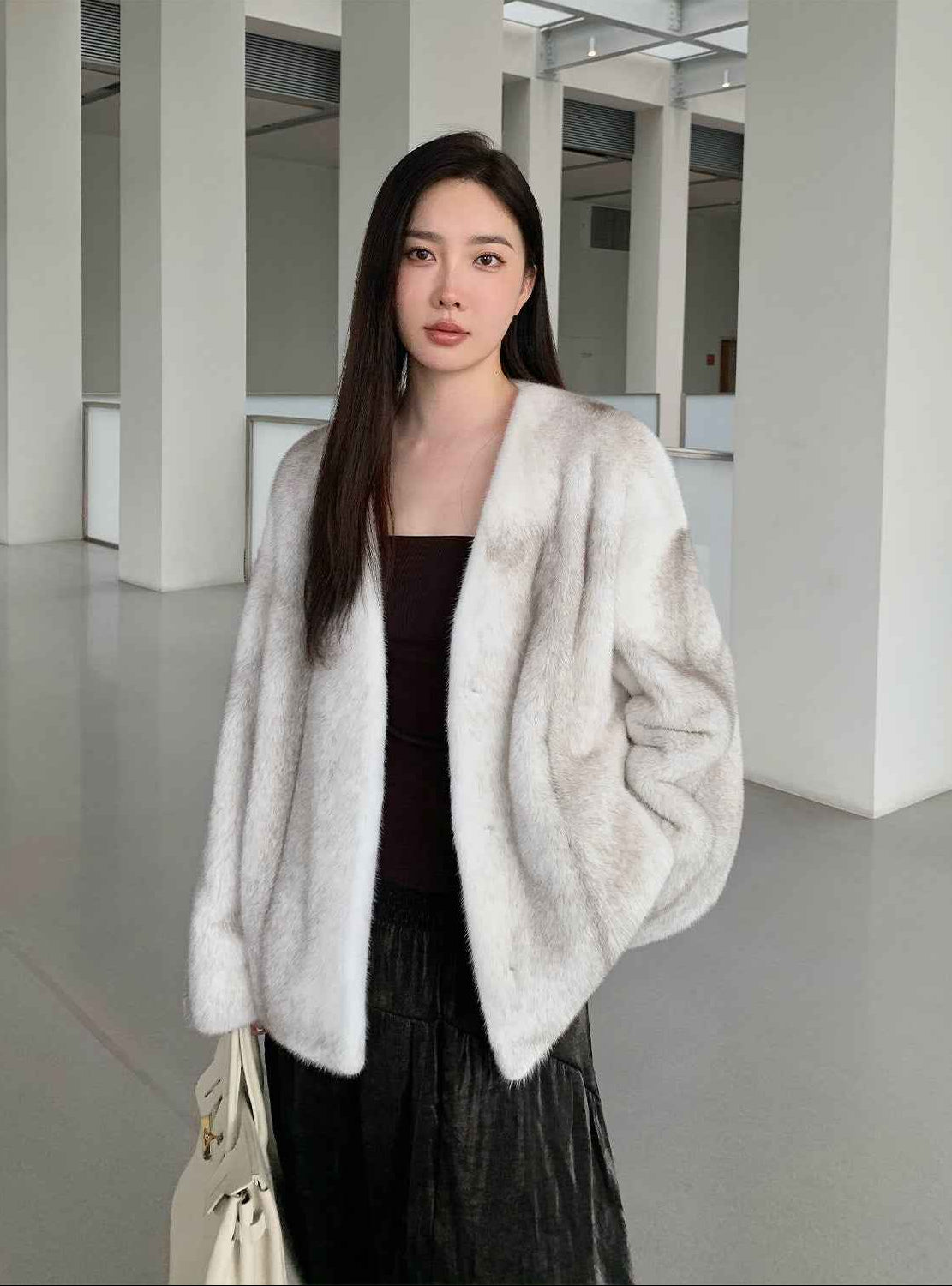 Louvre Mink V - Neck Jacket - variant_title