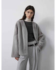 Louvre Mink V - Neck Jacket - variant_title