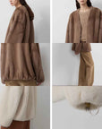 Louvre Mink V - Neck Jacket - variant_title