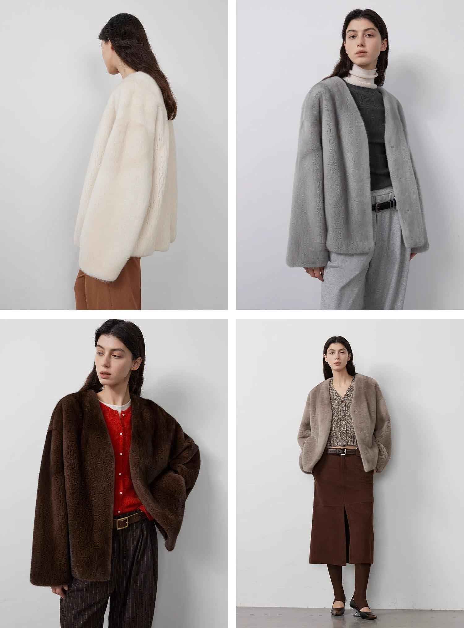 Louvre Mink V - Neck Jacket - variant_title