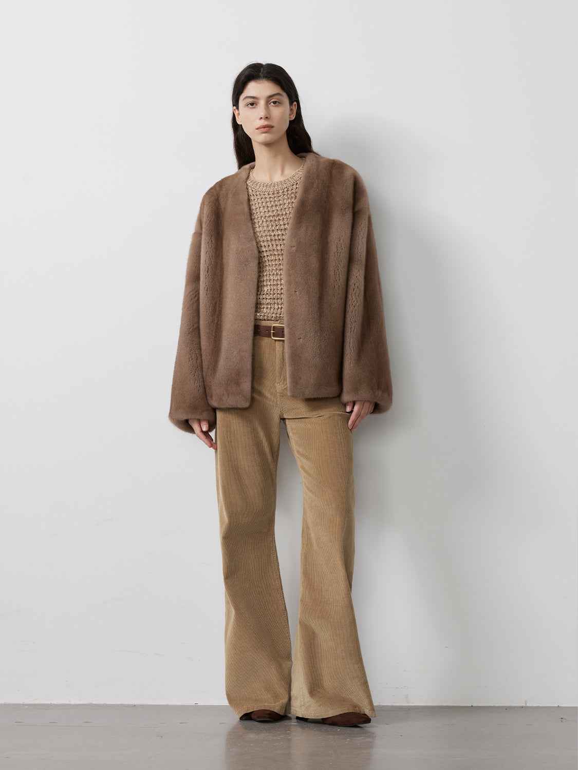 Louvre Mink V - Neck Jacket - variant_title