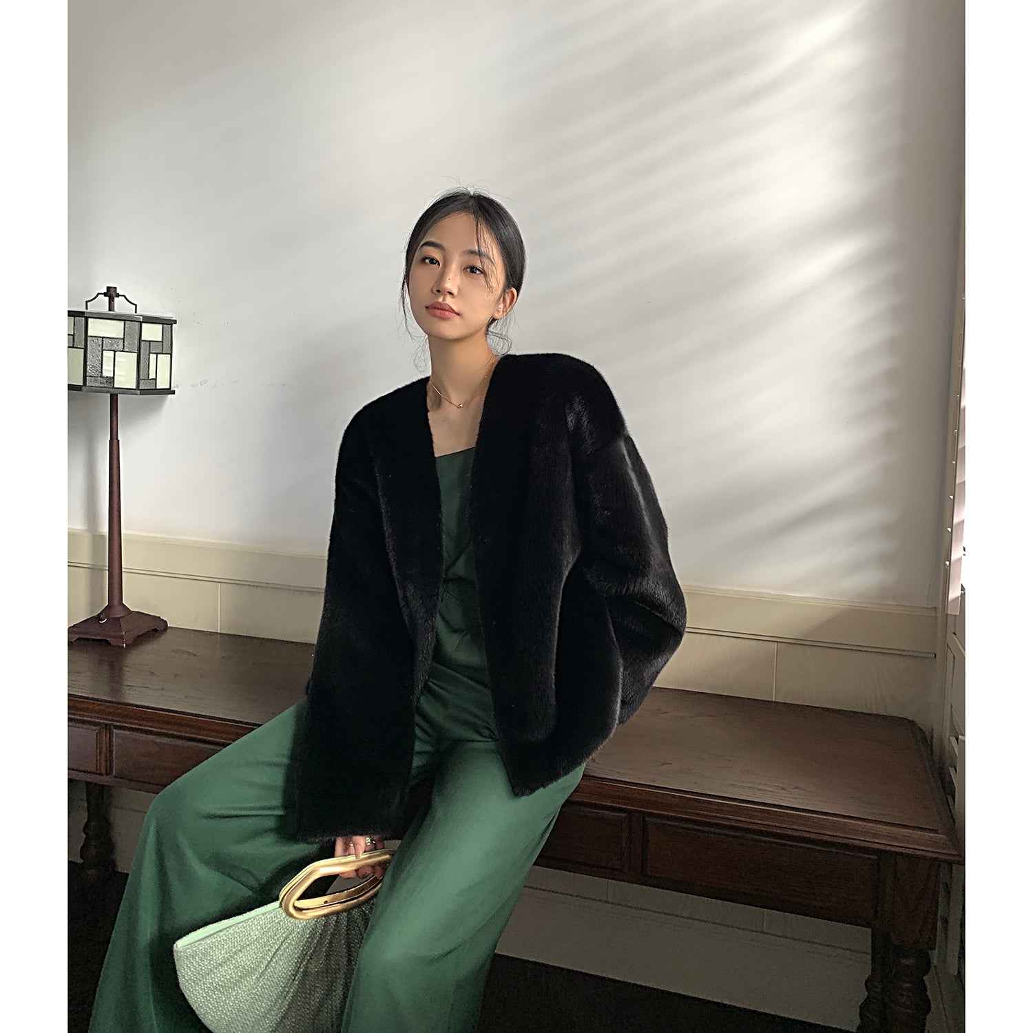 Louvre Mink V - Neck Jacket - variant_title