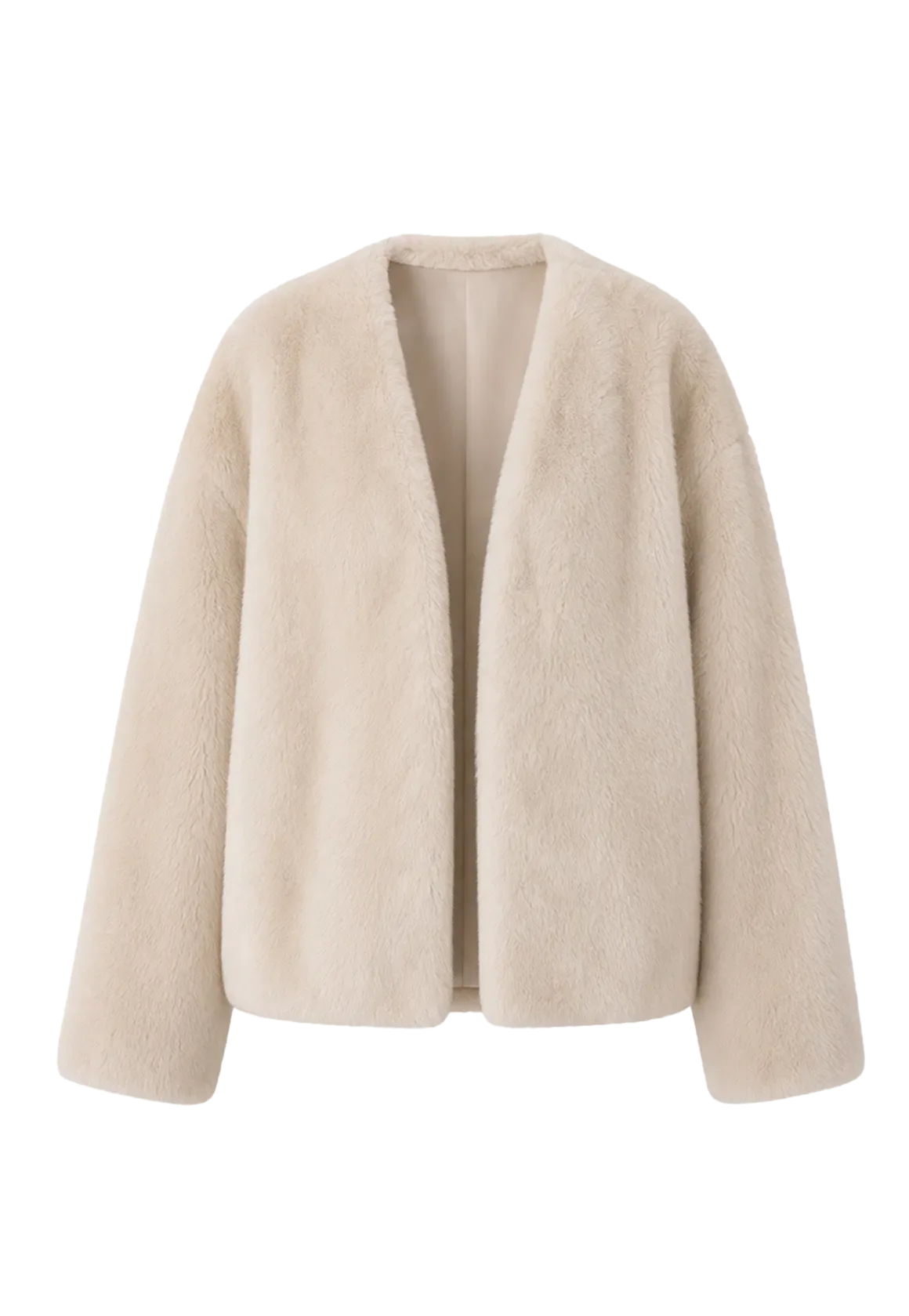 Louvre II Palomino mink short coat, transparent front product view