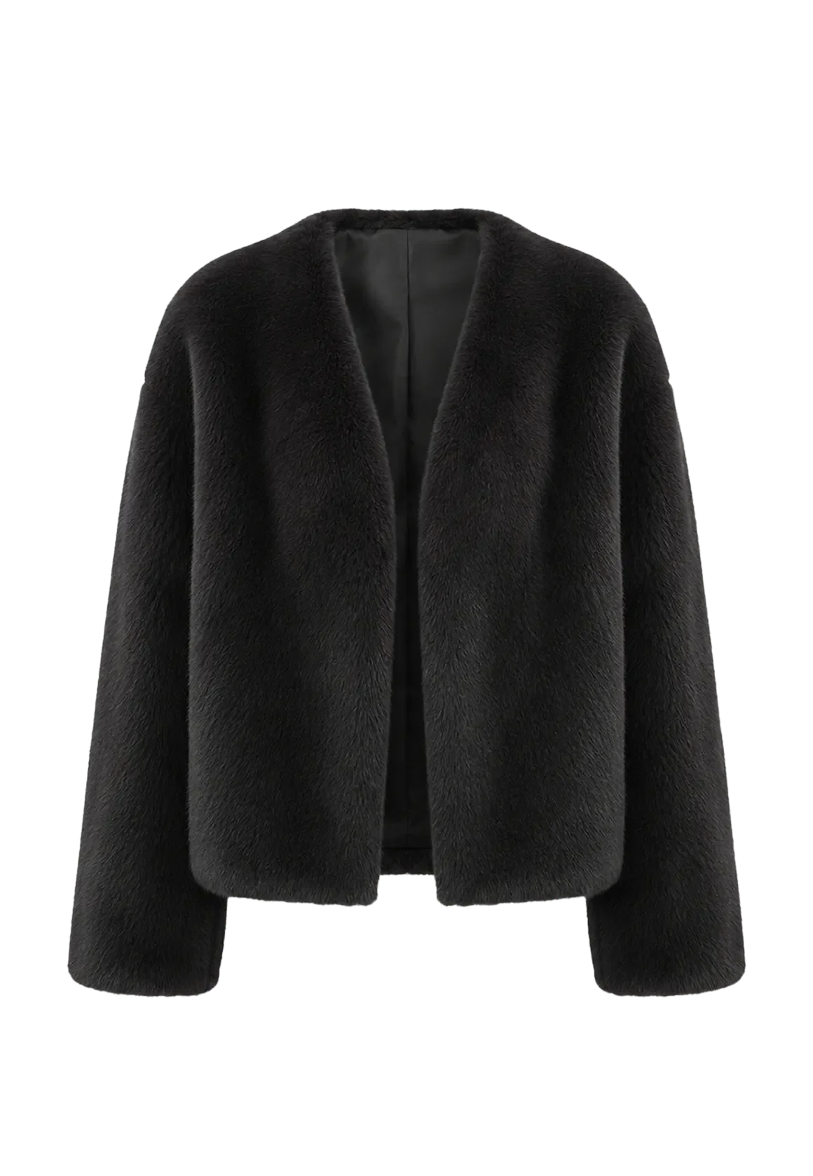 Louvre II Blackglama sable mink short coat, transparent front product view