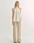 Luxury mulberry silk wrinkle - resistant small high collar A - line sleeveless top vest for women - variant_title