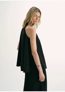Luxury mulberry silk wrinkle - resistant small high collar A - line sleeveless top vest for women - variant_title