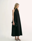 Luxury mulberry silk wrinkle - resistant small high collar A - line summer beach Dresses for women - variant_title