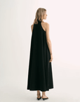 Luxury mulberry silk wrinkle - resistant small high collar A - line summer beach Dresses for women - variant_title