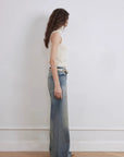 "Magic Dream" Retro Modern Washed Chicken Claw Wrinkled Jeans Women's Spacious Straight Wide Leg Pants - variant_title