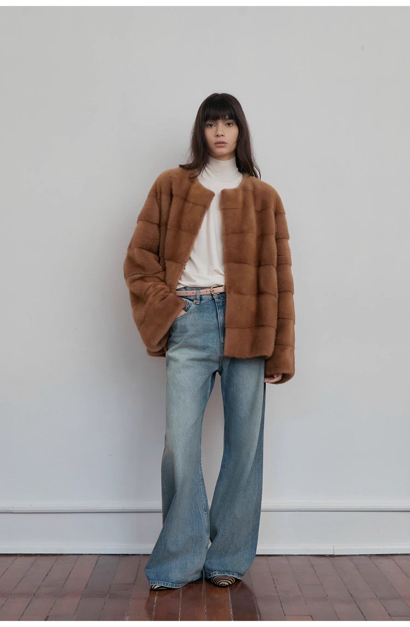 "Magic Dream" Retro Modern Washed Chicken Claw Wrinkled Jeans Women's Spacious Straight Wide Leg Pants - variant_title
