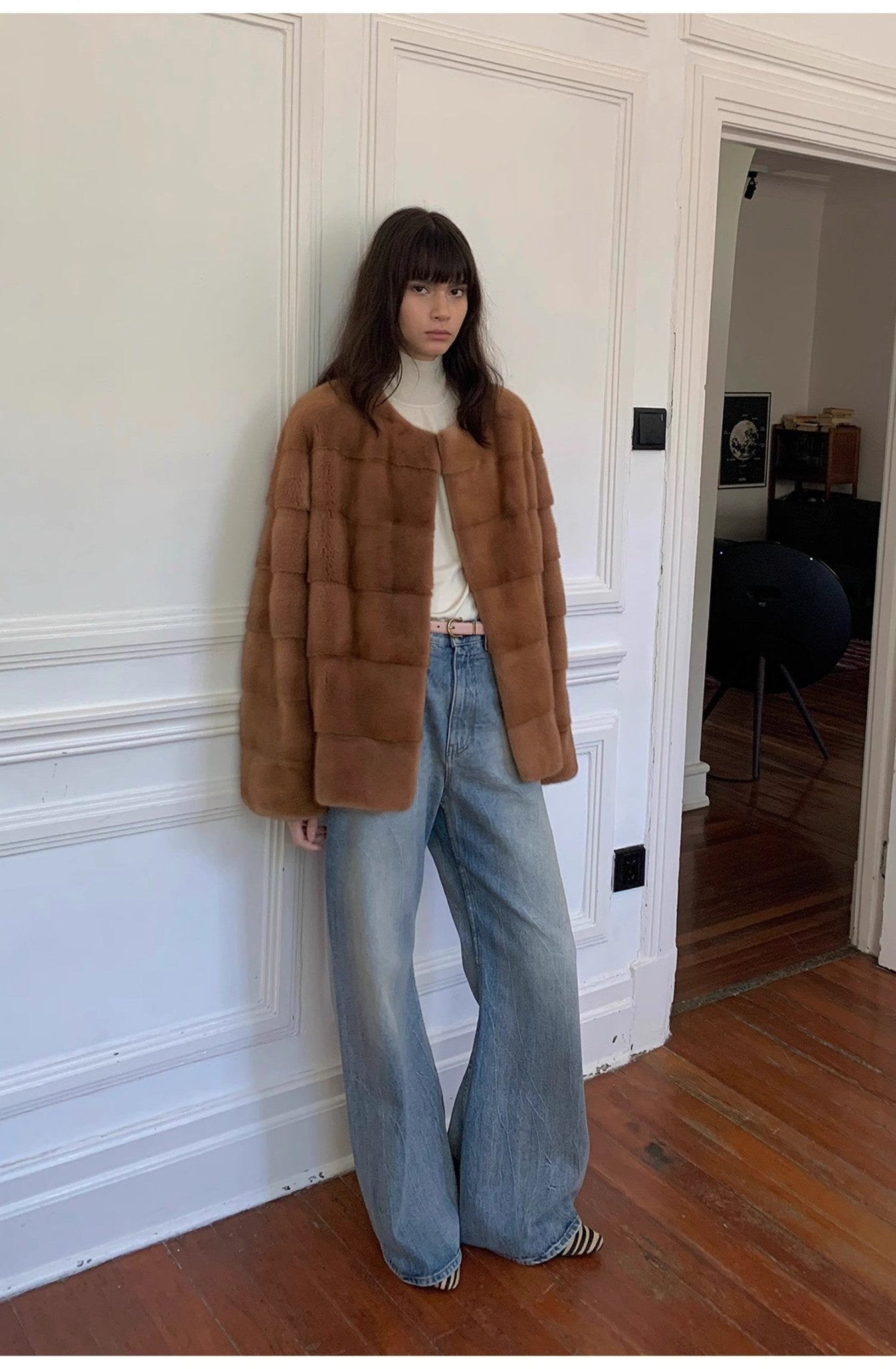 "Magic Dream" Retro Modern Washed Chicken Claw Wrinkled Jeans Women's Spacious Straight Wide Leg Pants - variant_title