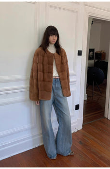 "Magic Dream" Retro Modern Washed Chicken Claw Wrinkled Jeans Women's Spacious Straight Wide Leg Pants - variant_title