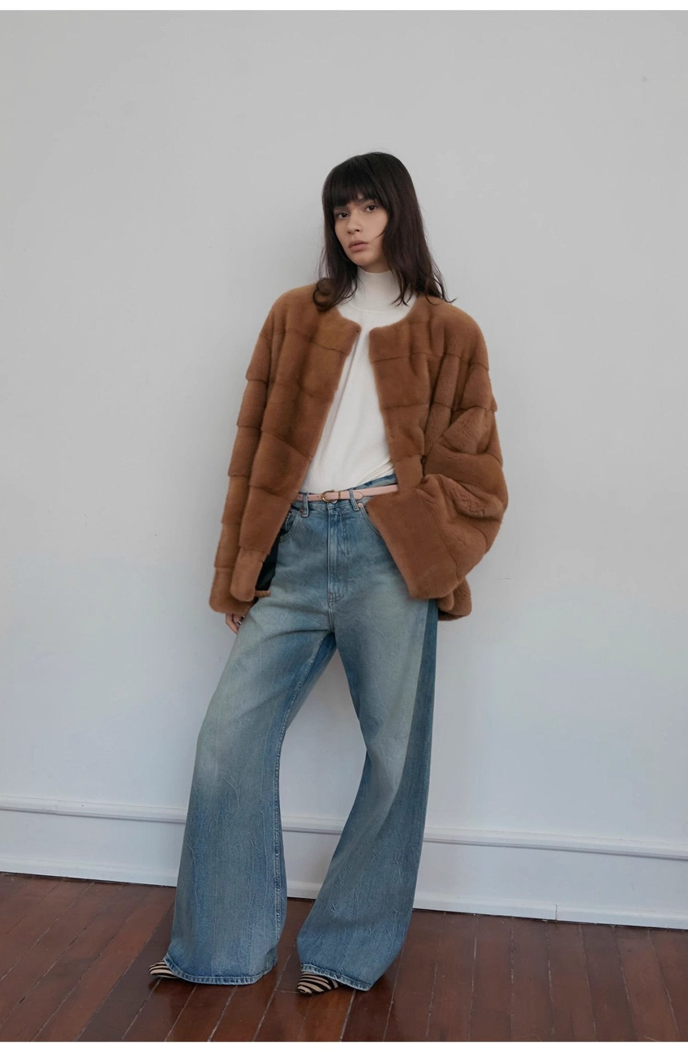 "Magic Dream" Retro Modern Washed Chicken Claw Wrinkled Jeans Women's Spacious Straight Wide Leg Pants - variant_title