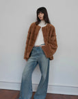 "Magic Dream" Retro Modern Washed Chicken Claw Wrinkled Jeans Women's Spacious Straight Wide Leg Pants - variant_title