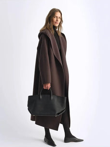 Magic World hooded wool cashmere blend cape coat product image 06