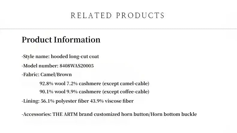 Magic World hooded wool cashmere blend cape coat product image 08