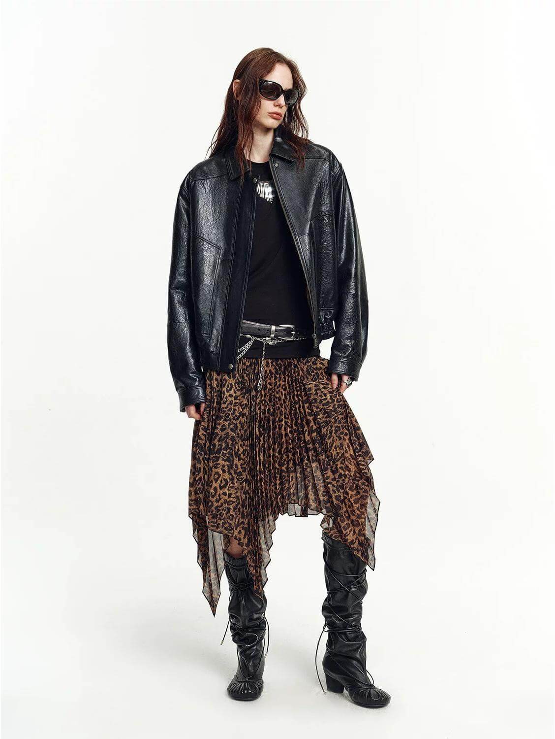 Fireladyfur Women's Retro Work Jacket in Waxed Leather "Fashionable Luke"