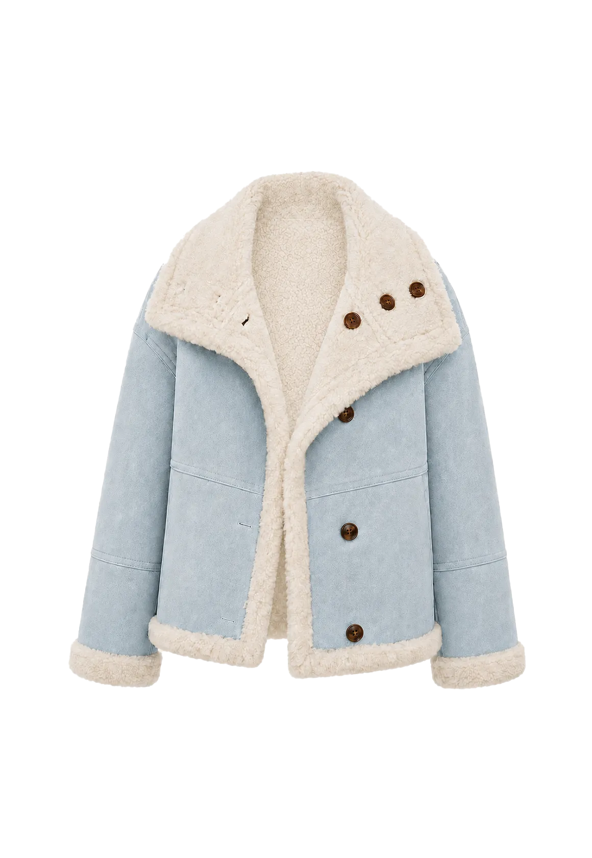 Makino Yuri long reversible faux leather shearling coat product image 08