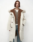 Fireladyfur Manchester City Old Stories II off-white down parka front view