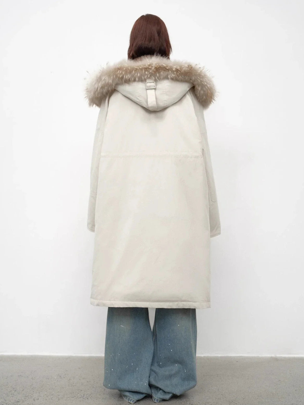 Fireladyfur Manchester City Old Stories II off-white parka side outfit view