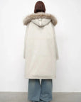 Fireladyfur Manchester City Old Stories II off-white parka side outfit view
